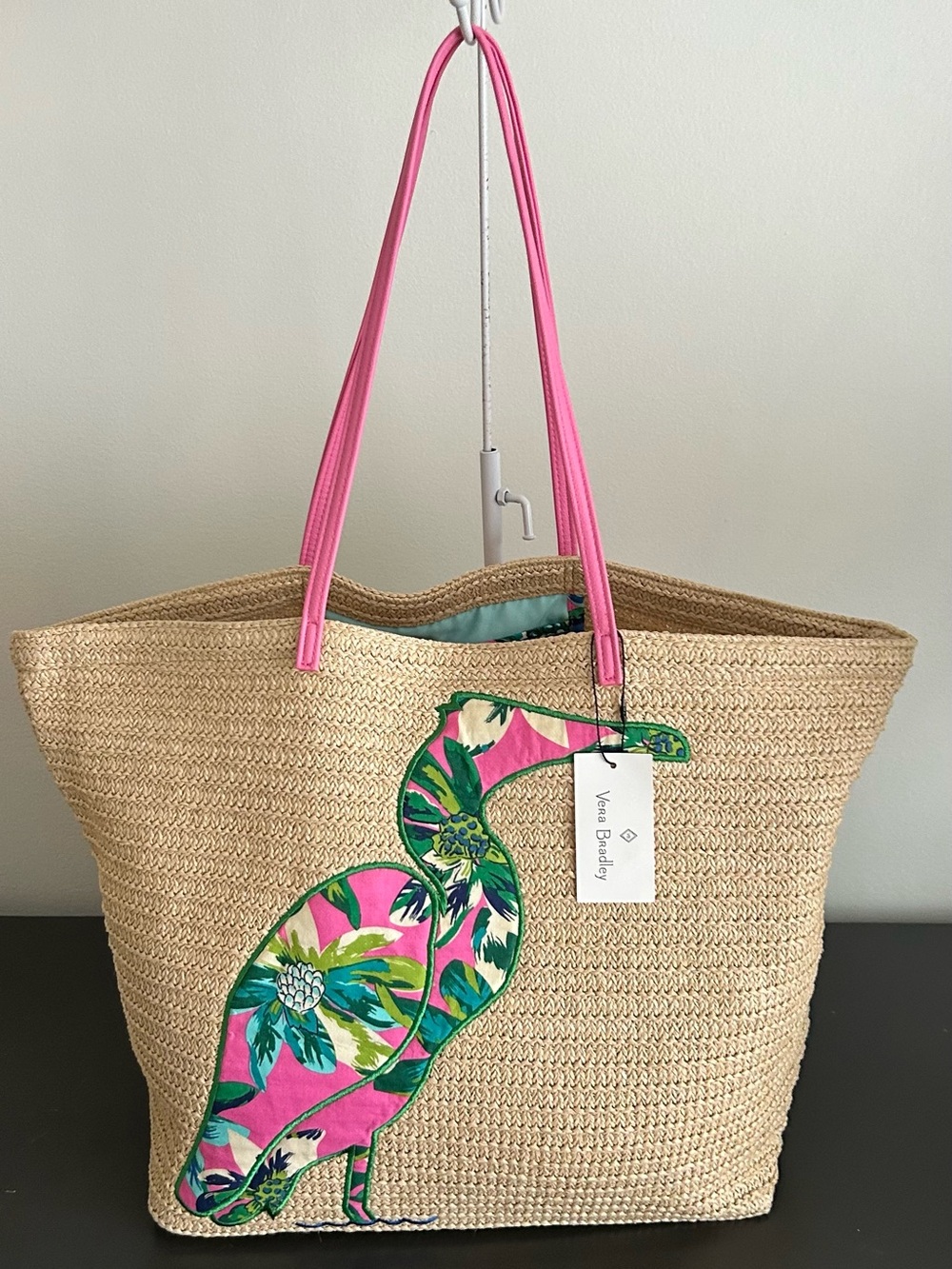 Vera Bradley Flamingo Beach Tote Large Travel Bag - Picture 2 of 14